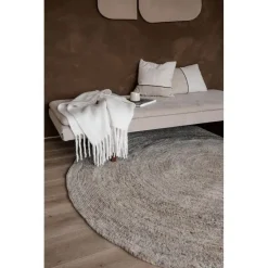 Vloerkleden|Laagpolige Vloerkleden-Interieur05 rond vloerkleed Gapo grijs/bruin - 150 x 150 cm
