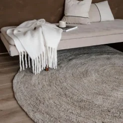 Vloerkleden|Laagpolige Vloerkleden-Interieur05 rond vloerkleed Gapo grijs/bruin - 150 x 150 cm