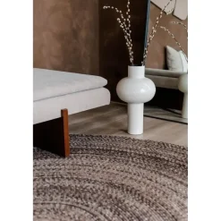 Ronde Vloerkleden-Interieur05 rond vloerkleed Gapo donkerbruin - 150 x 150 cm
