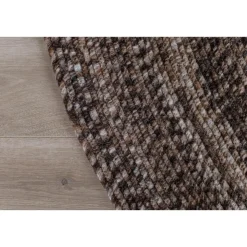 Ronde Vloerkleden-Interieur05 rond vloerkleed Gapo donkerbruin - 150 x 150 cm