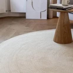 Interieur05 rond vloerkleed Gapo wit - 220 x 220 cm