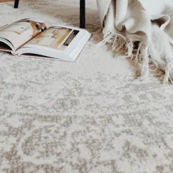 Ronde Vloerkleden|Laagpolige Vloerkleden-Interieur05 rond vloerkleed Keshan zand/beige - 240 x 240 cm