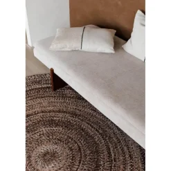 Laagpolige Vloerkleden|Ronde Vloerkleden-Interieur05 rond vloerkleed Gapo donkerbruin - 220 x 220 cm