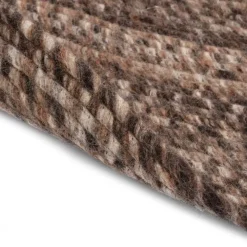 Laagpolige Vloerkleden|Ronde Vloerkleden-Interieur05 rond vloerkleed Gapo donkerbruin - 220 x 220 cm