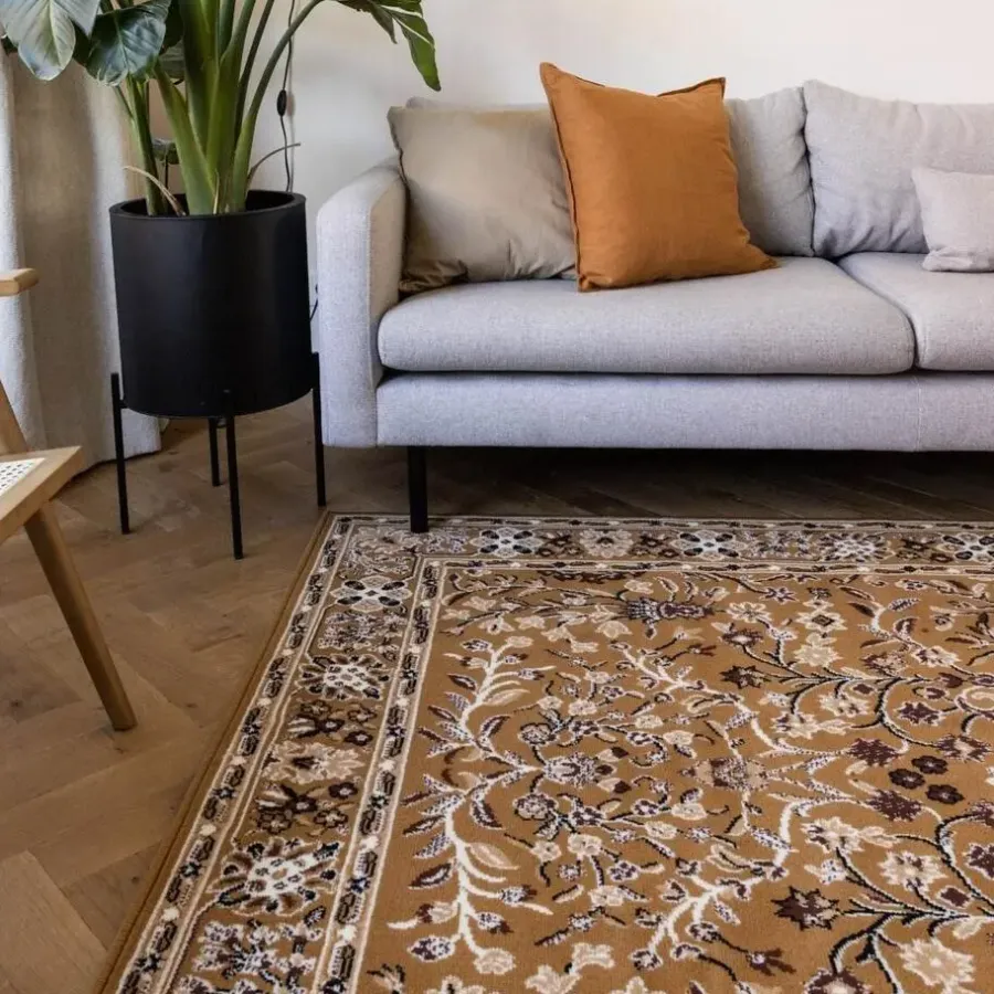 Laagpolige Vloerkleden-Interieur05 vintage Vloerkleed Nazly Geel - 280 x 190 cm