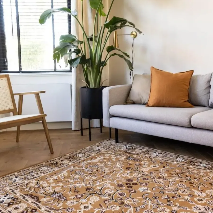 Laagpolige Vloerkleden-Interieur05 vintage Vloerkleed Nazly Geel - 280 x 190 cm