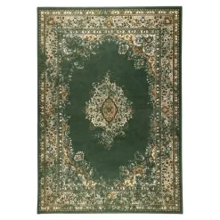 Laagpolige Vloerkleden-Interieur05 Vintage Vloerkleed Keshan groen - 150 x 80 cm