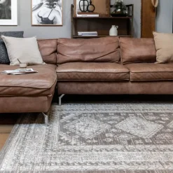 Vloerkleden|Laagpolige Vloerkleden-Interieur05 Vintage Vloerkleed Aila Taupe - 230 x 160 cm