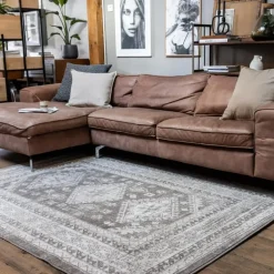 Vloerkleden|Laagpolige Vloerkleden-Interieur05 Vintage Vloerkleed Aila Taupe - 230 x 160 cm