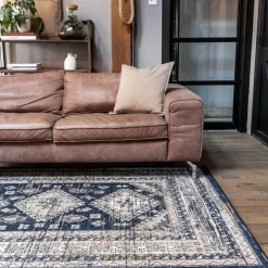 Vloerkleden|Laagpolige Vloerkleden-Interieur05 Vintage Vloerkleed Aila Blauw - 230 x 160 cm