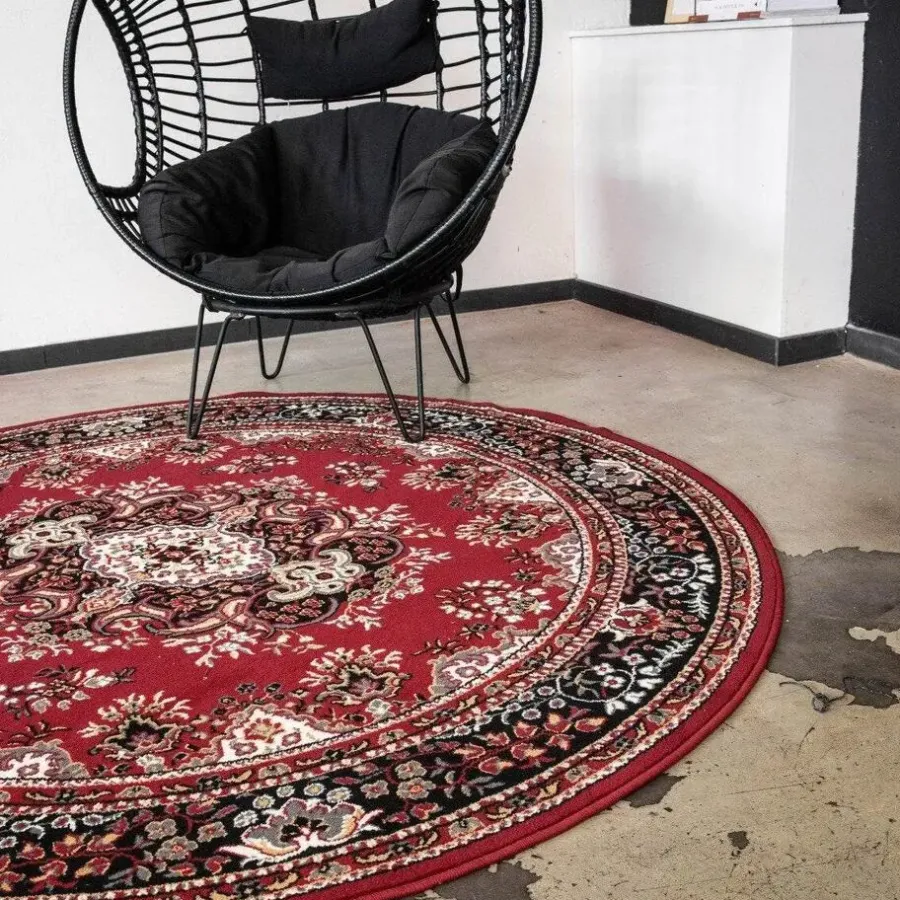 Ronde Vloerkleden-Interieur05 Vloerkleed Nain - Rood - Perzisch - 200Ø