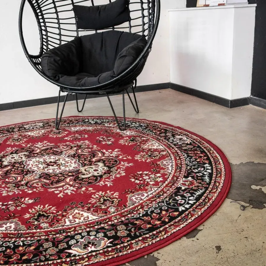 Ronde Vloerkleden-Interieur05 Vloerkleed Nain - Rood - Perzisch - 200Ø
