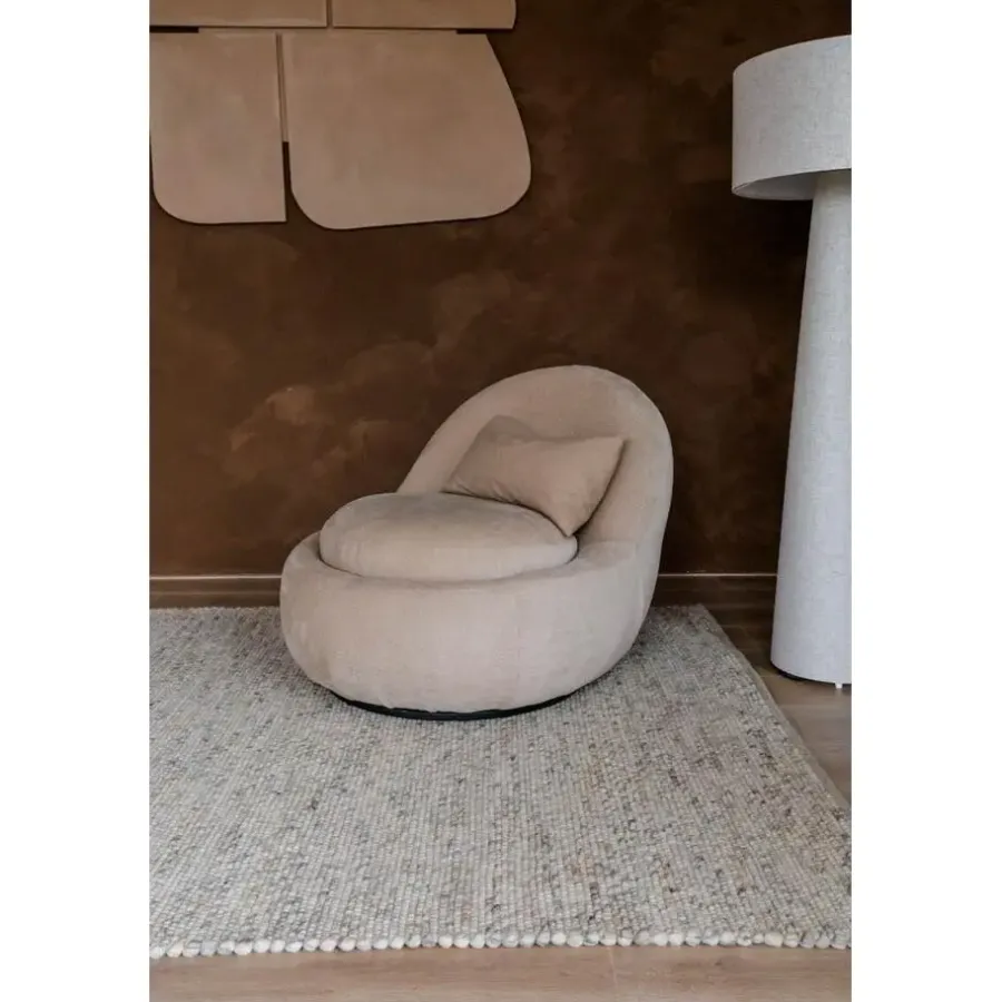 Laagpolige Vloerkleden-Interieur05 Wollen Vloerkleed beige/wit gemeleerd Vik - 230 x 160 cm
