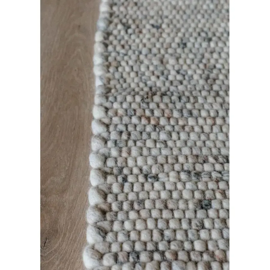 Laagpolige Vloerkleden-Interieur05 Wollen Vloerkleed beige/wit gemeleerd Vik - 230 x 160 cm