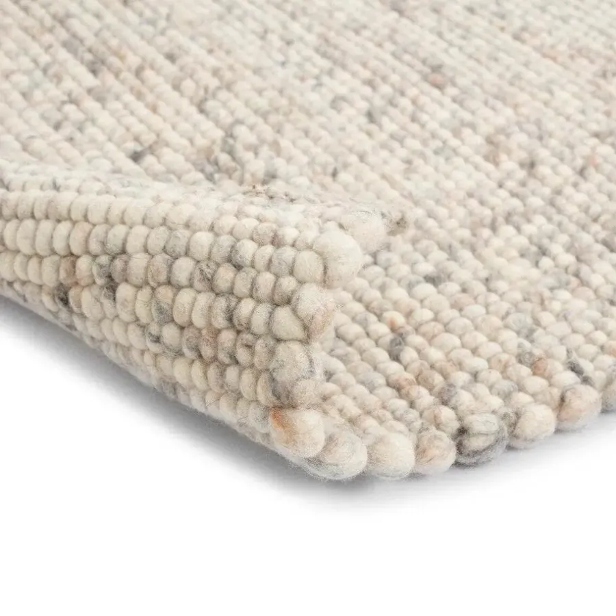 Laagpolige Vloerkleden-Interieur05 Wollen Vloerkleed beige/wit gemeleerd Vik - 230 x 160 cm