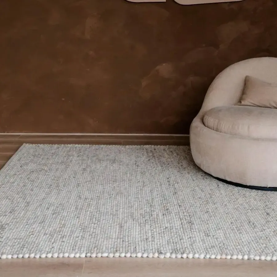 Laagpolige Vloerkleden-Interieur05 Wollen Vloerkleed beige/wit gemeleerd Vik - 230 x 160 cm