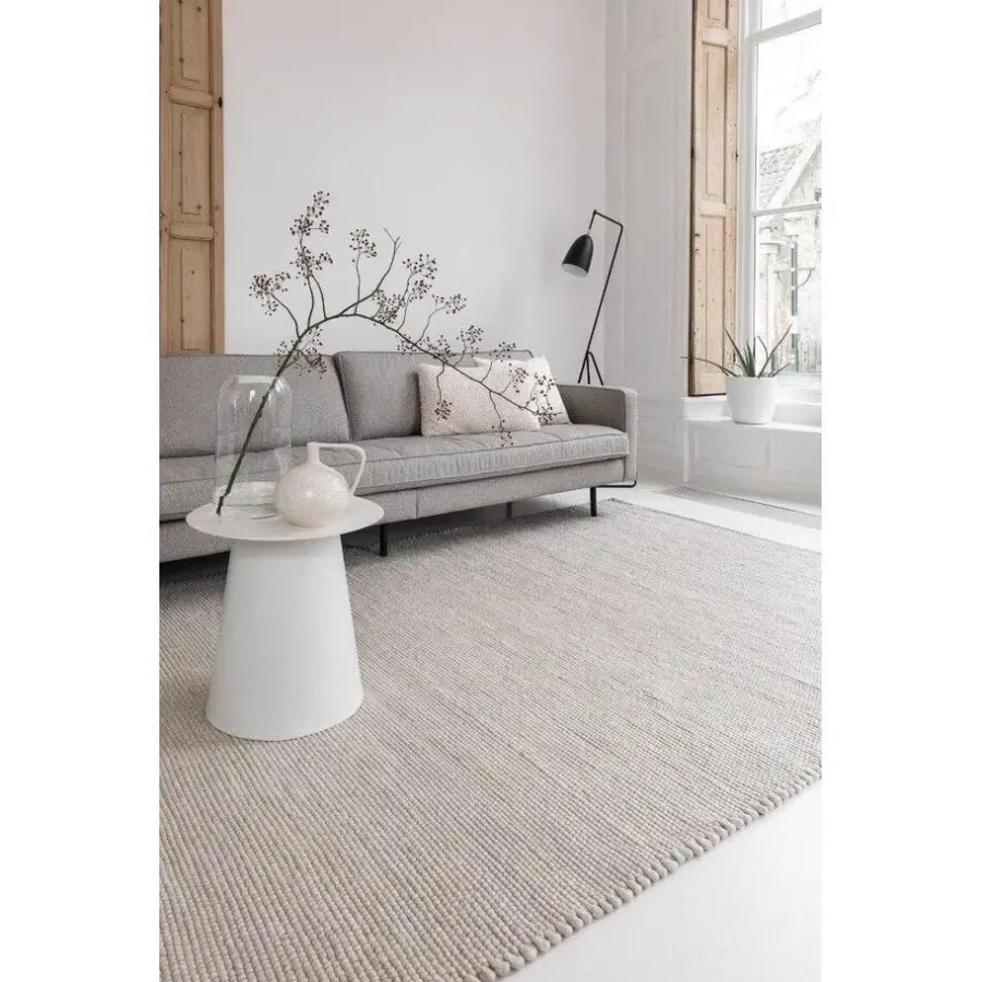 Vloerkleden|Laagpolige Vloerkleden-Interieur05 Wollen Vloerkleed Ivoor wit Vik - 340 x 240 cm