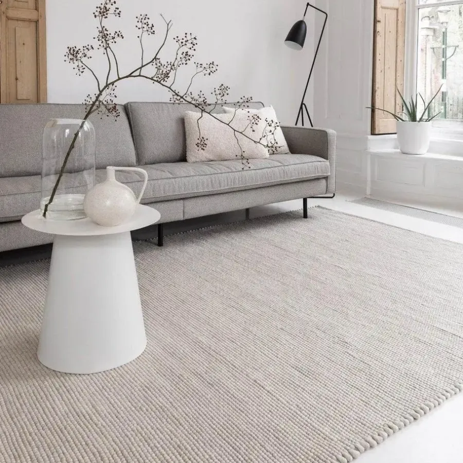Vloerkleden|Laagpolige Vloerkleden-Interieur05 Wollen Vloerkleed Ivoor wit Vik - 340 x 240 cm
