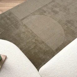 Vloerkleden|Laagpolige Vloerkleden-Interieur05 wollen vloerkleed groen Twig - 230 x 160 cm