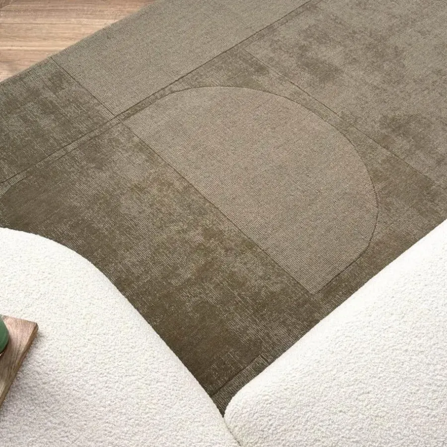 Vloerkleden|Laagpolige Vloerkleden-Interieur05 wollen vloerkleed groen Twig - 230 x 160 cm