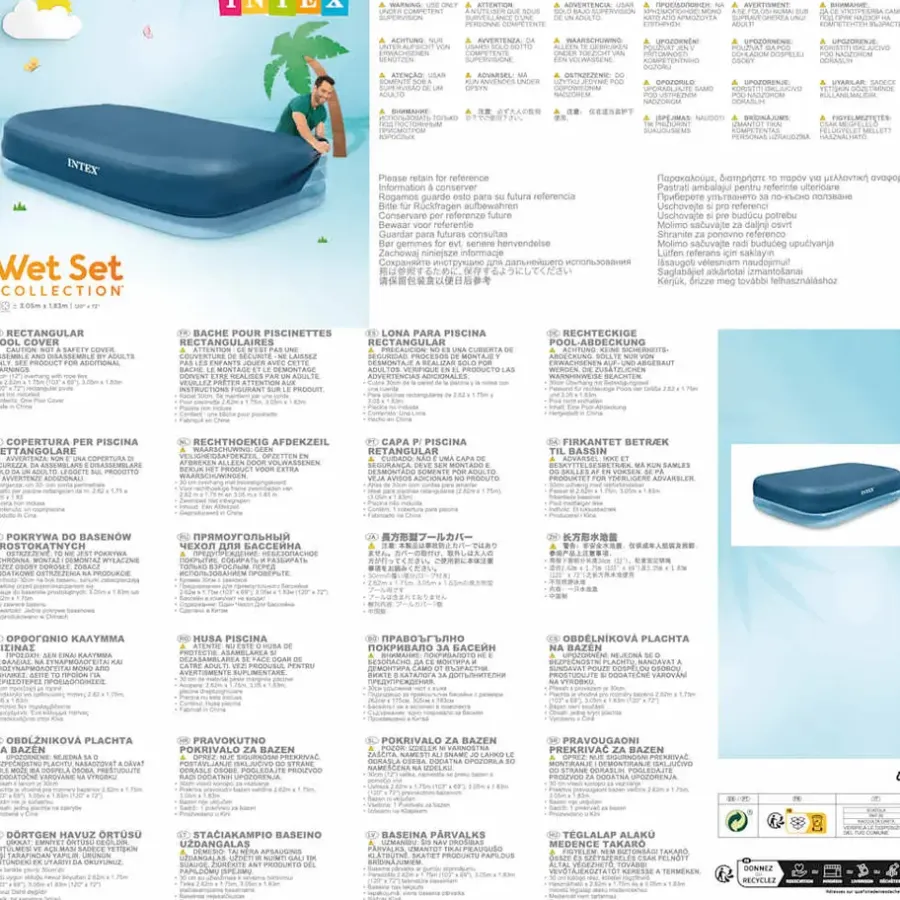 Zwembaden En Accessoires-INTEX - Zwembadhoes - Grijs - Polyetheen