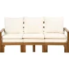 Leen Bakker ISOLELLO - Tuinbank met kussens - Lichtbeige - Acaciahout