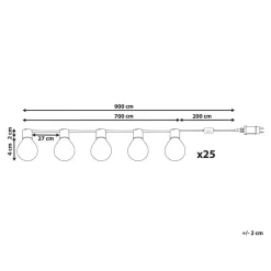 Beliani ISORTOQ - LED kerstverlichting - Meerkleurig - 900 cm - PVC