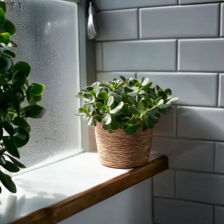 Kamerplanten-Plant in a Box Jadeplant - Crassula arborescens 'Curly' - Hoogte 15-25 cm - Pot 12 c