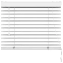 Leen Bakker Jaloezie houtlook 50 mm wit - 60x130 cm