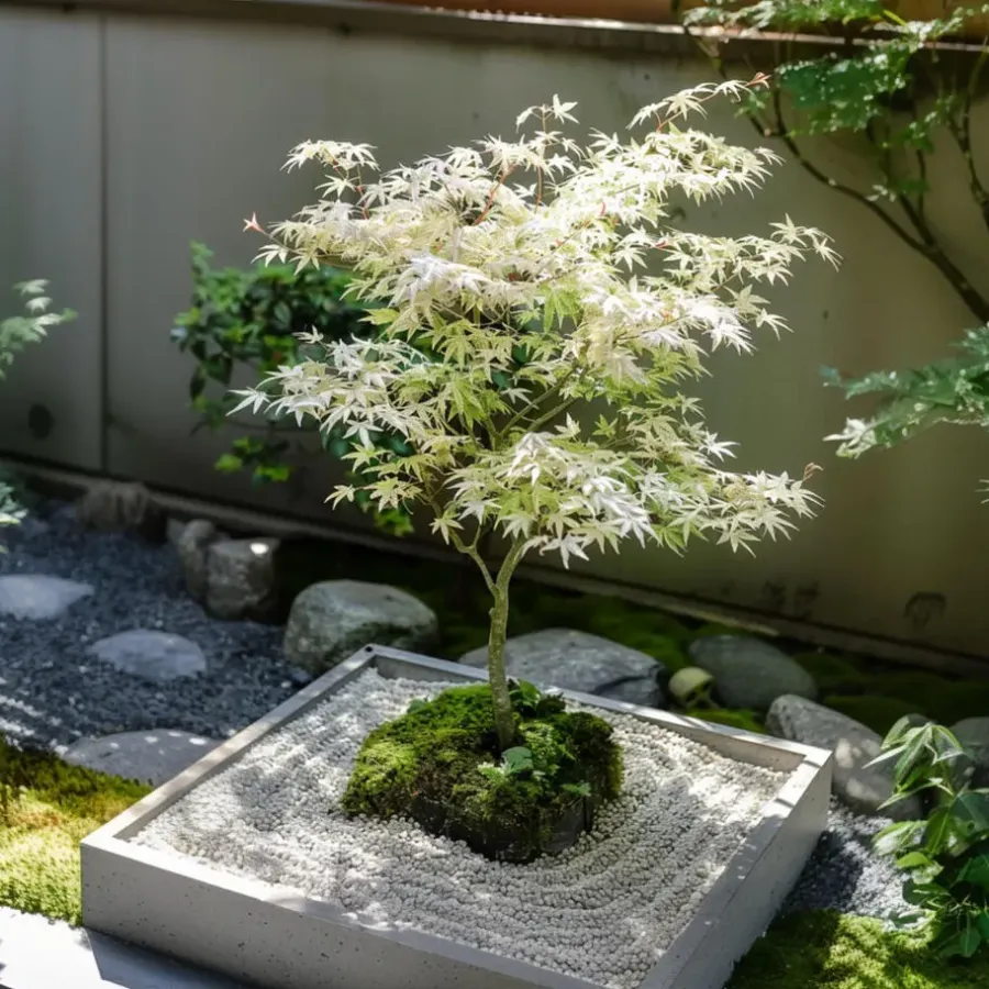 Planten|Bomen-Plant in a Box Japanse Esdoorn - Acer palmatum 'Ukigumo' - Hoogte 50-60cm - ⌀19cm