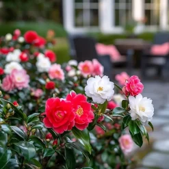 Tuinplanten-Plant in a Box Japanse Roos - Set van 3 - Camellia japonica - Hoogte 25-40cm - ⌀9cm