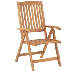 Tuinsets-Beliani JAVA - Tuinset voor 6 - Lichte houtkleur/Wit - Acaciahout