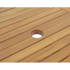 Tuinsets-Beliani JAVA - Tuinset voor 6 - Lichte houtkleur/Grafietgrijs - Acaciahout