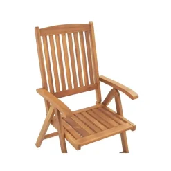 Tuinsets-Beliani JAVA - Tuinset voor 6 - Lichte houtkleur/Grafietgrijs - Acaciahout