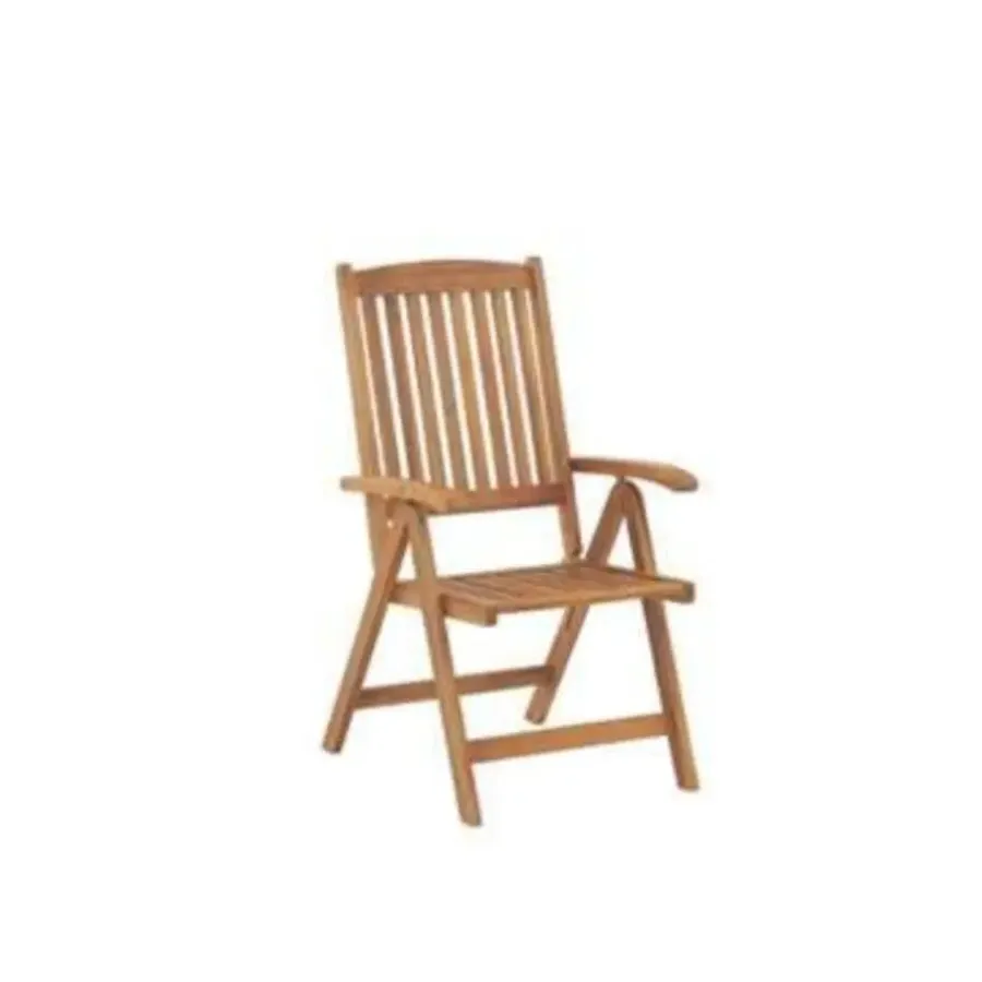 Tuinsets-Beliani JAVA - Tuinset voor 6 - Lichte houtkleur/Grafietgrijs - Acaciahout
