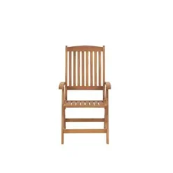 Tuinsets-Beliani JAVA - Tuinset voor 6 - Lichte houtkleur/Grafietgrijs - Acaciahout