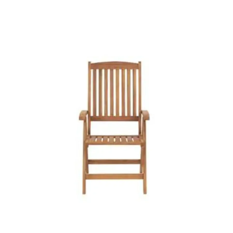 Tuinsets-Beliani JAVA - Tuinset voor 6 - Lichte houtkleur/Grafietgrijs - Acaciahout