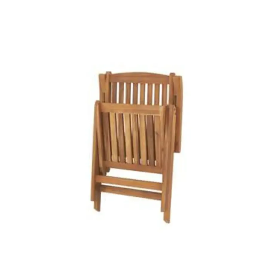 Tuinsets-Beliani JAVA - Tuinset voor 6 - Lichte houtkleur/Grafietgrijs - Acaciahout