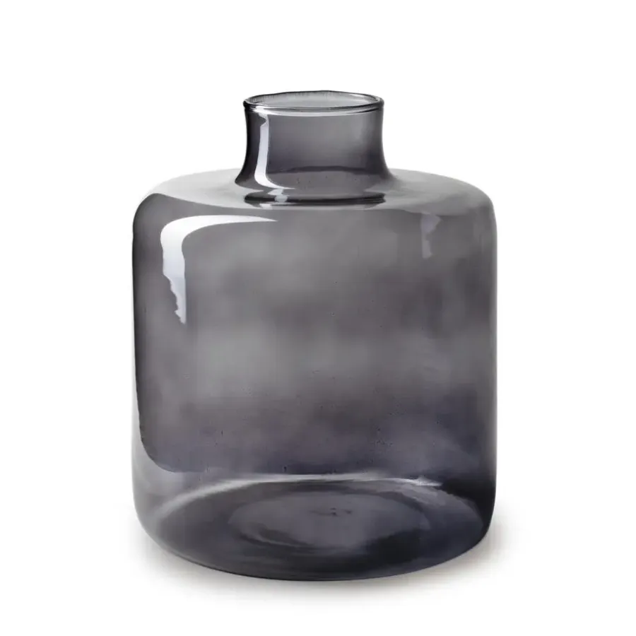 Vazen-Jodeco Bloemenvaas Willem - smoke glas - D19 x H23 cm