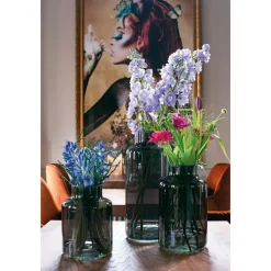 Vazen-Jodeco Bloemenvaas Willem - smoke glas - D19 x H23 cm