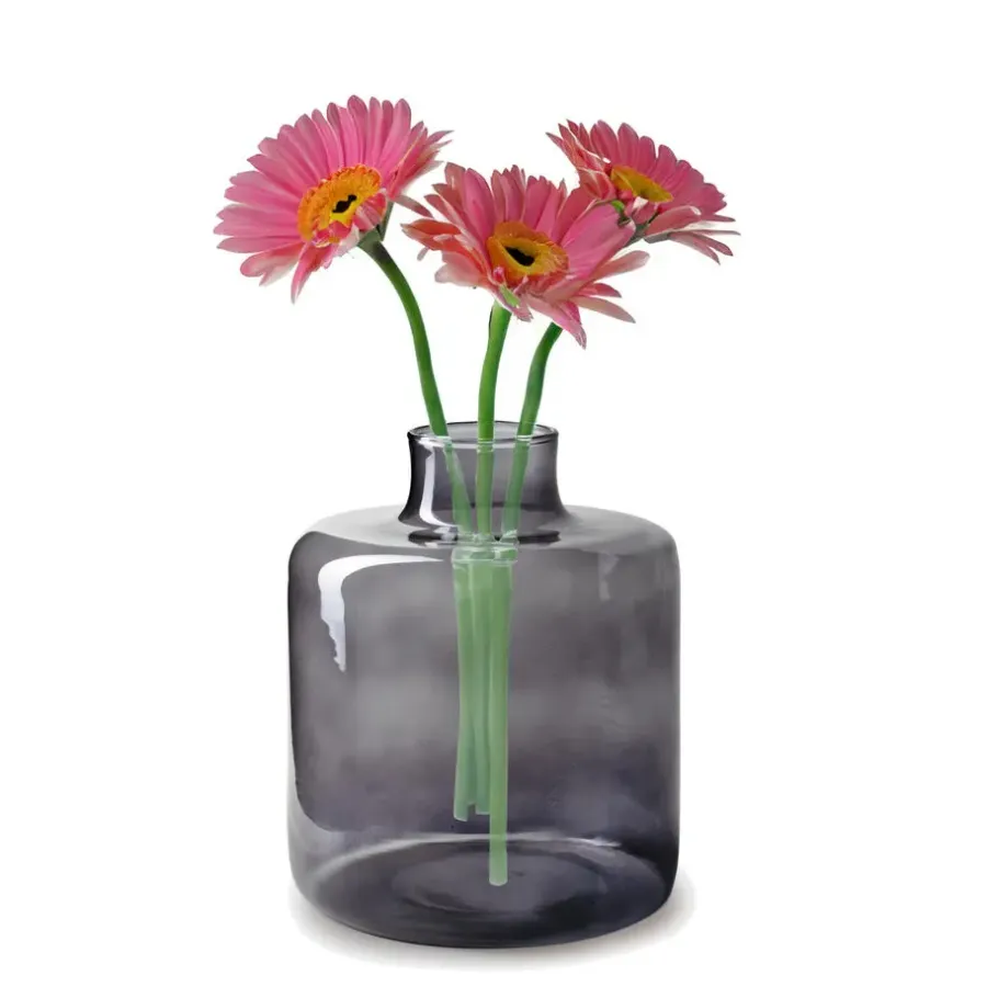 Vazen-Jodeco Bloemenvaas Willem - smoke glas - D19 x H23 cm