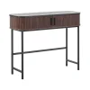 Sidetables-Beliani JOSE - Consoletafel - Donkere houtkleur - Vezelplaat