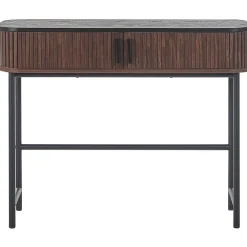 Sidetables-Beliani JOSE - Consoletafel - Donkere houtkleur - Vezelplaat