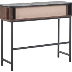 Sidetables-Beliani JOSE - Consoletafel - Donkere houtkleur - Vezelplaat