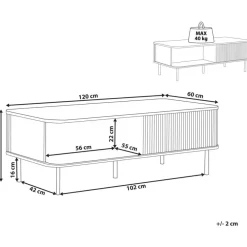 Beliani JOSE - Salontafel - Donkerhout - MDF