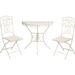 Bistro- & Balkonsets-Leen Bakker JUINA - Bistroset - Lichtbeige - IJzer