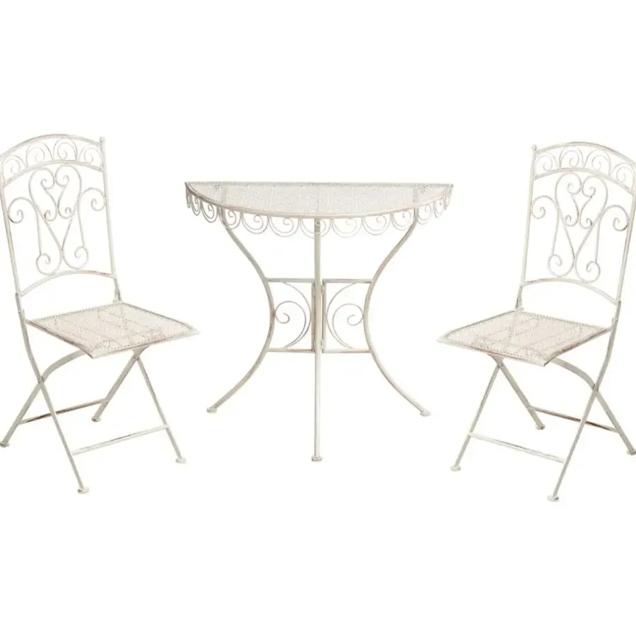 Bistro- & Balkonsets-Leen Bakker JUINA - Bistroset - Lichtbeige - IJzer