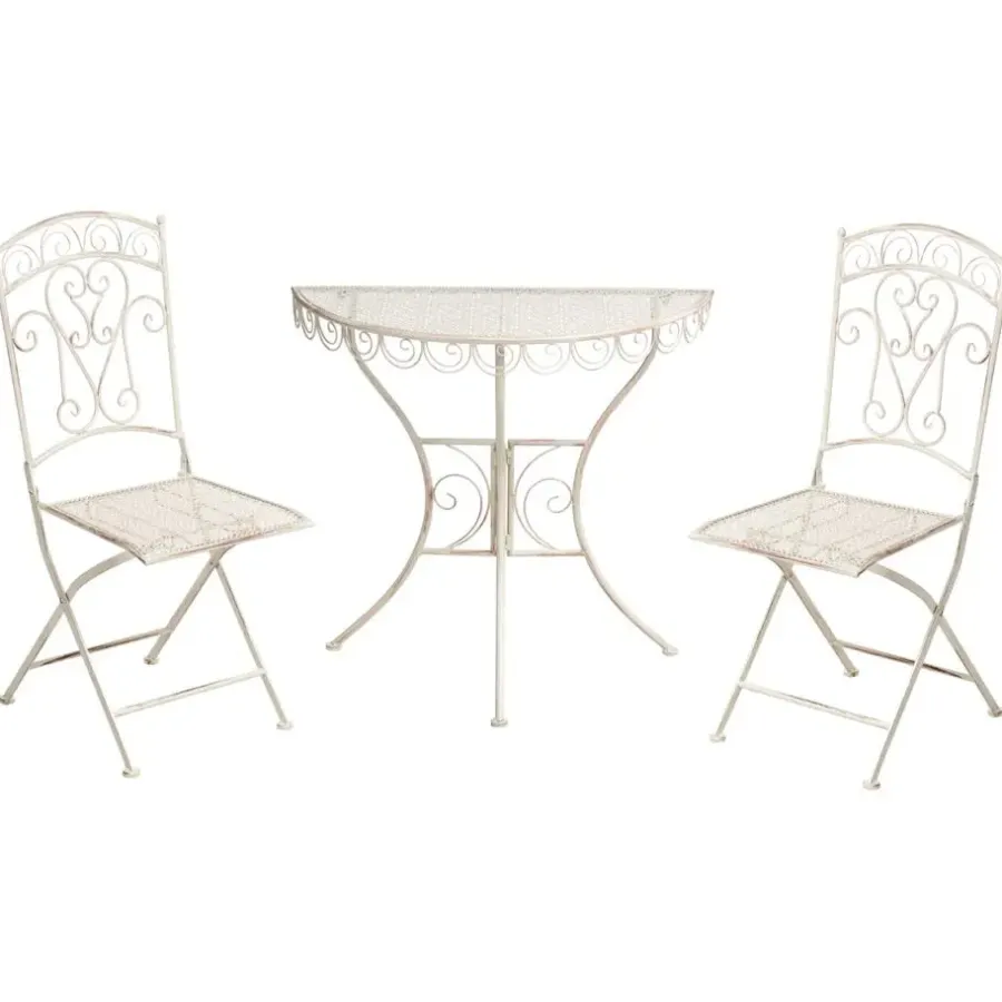 Bistro- & Balkonsets-Leen Bakker JUINA - Bistroset - Lichtbeige - IJzer