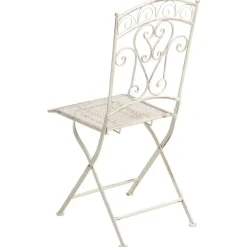 Bistro- & Balkonsets-Leen Bakker JUINA - Set van 2 tuinstoelen - Lichtbeige - IJzer