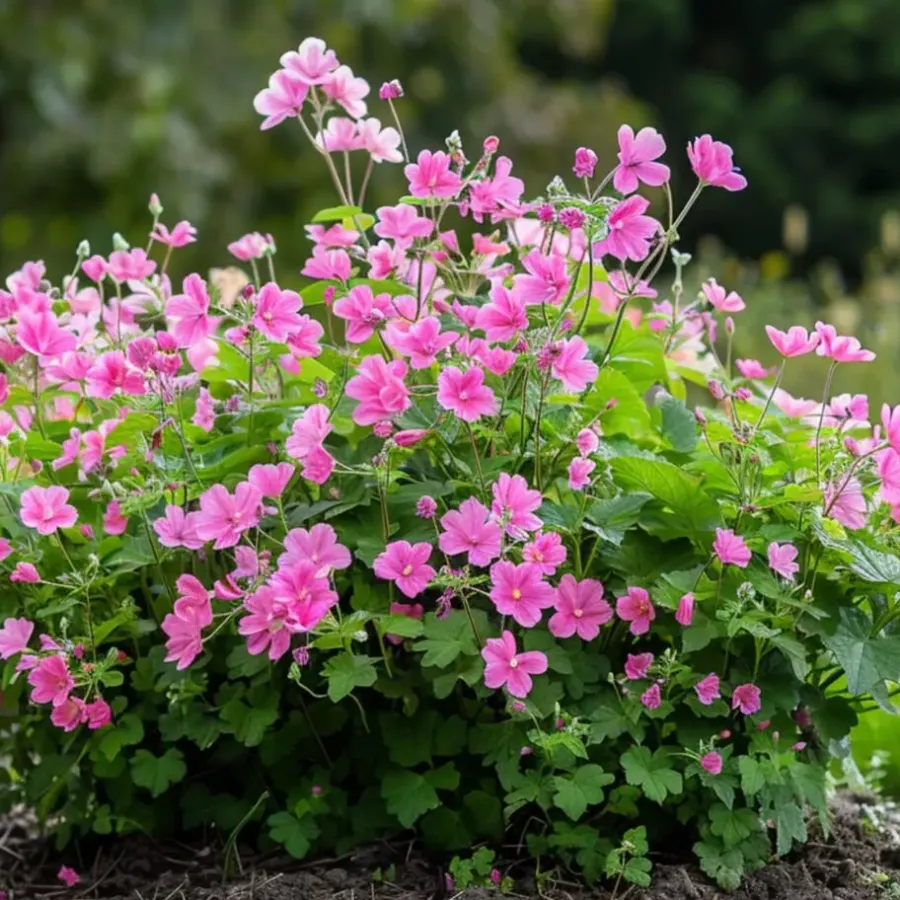Planten|Tuinplanten-Plant in a Box Kaapse malva - Set van 3 - Anisodontea capensis El Rayo - Hoogte 25-40cm - ⌀9cm